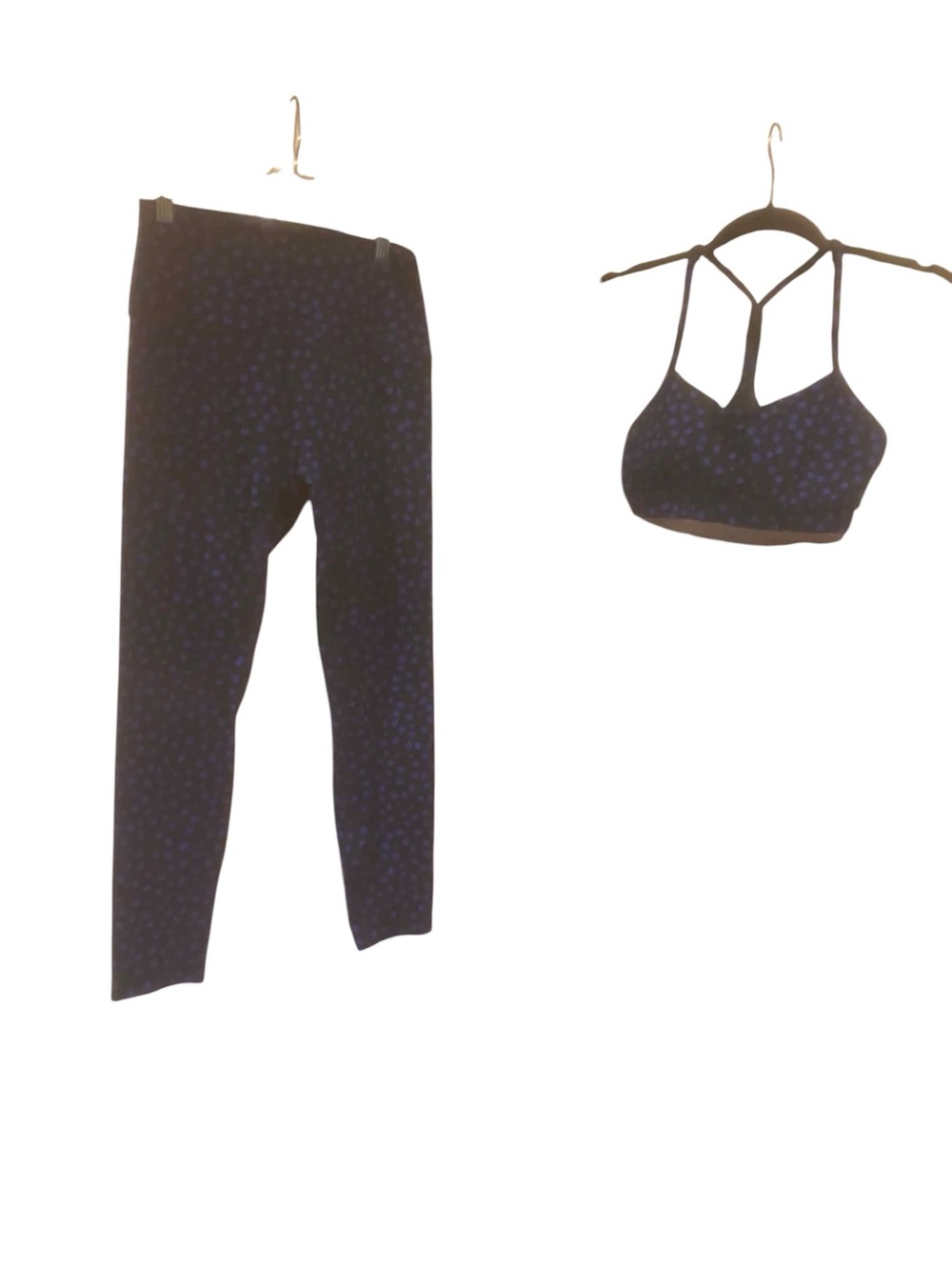NWT Lululemon Align No Line/Flow Y Bra Set Size 8 STAMP DOT BEACH BALL BLUE